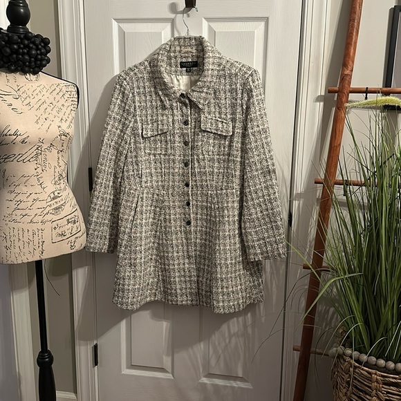 Laundry by Shelli Segal Women's Single-Breasted Skirted Tweed Coat, XXL (20/22) - Picture 3 of 16